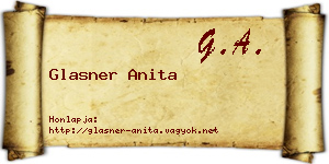 Glasner Anita névjegykártya